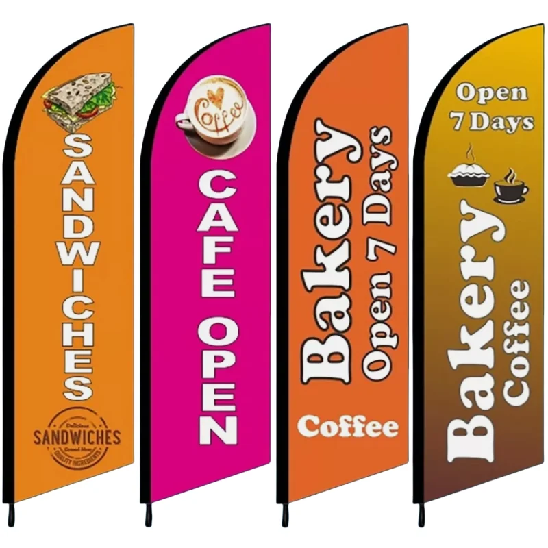Flags banners advertising flag in street outdoor advertising flag