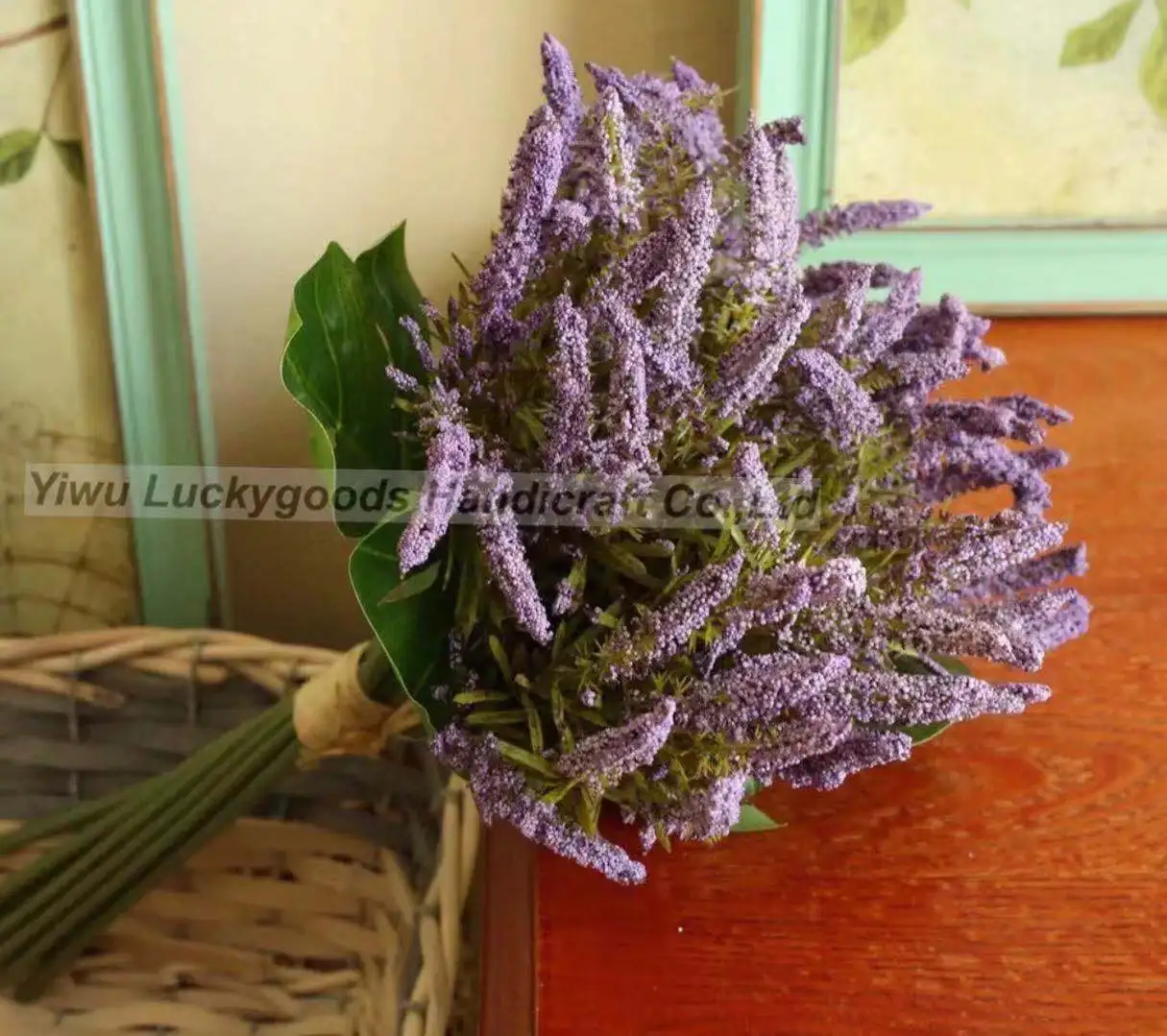 LG20181113-2 High Quality Large Artificial Silk lavender Flower For Wedding Decoration
