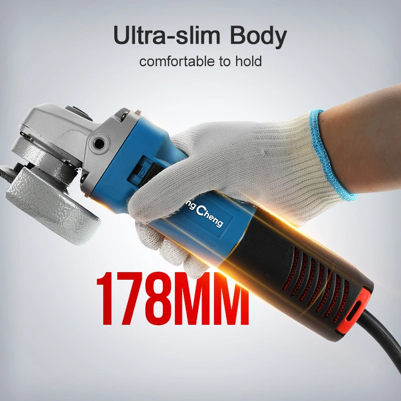 DongCheng Technic Power Tools Angle Grinder Big Power 220V Electric 800W 100mm Angle Grinder