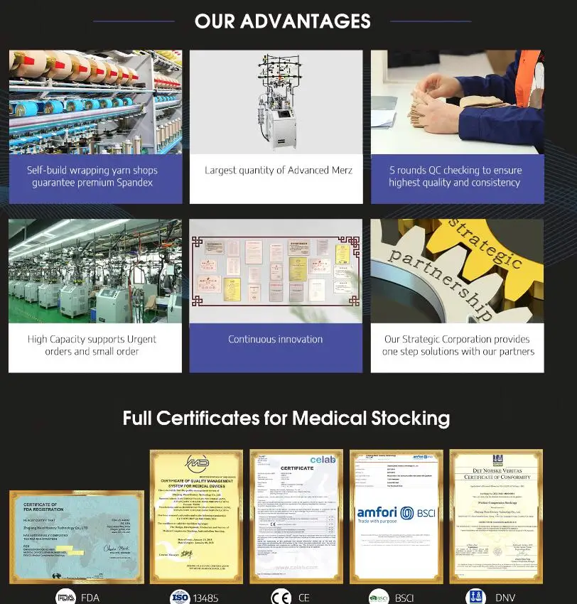 Sock Anti-embolism Italian Anti Embolism Anti-embolic Stockings OEM Service Knitted Women