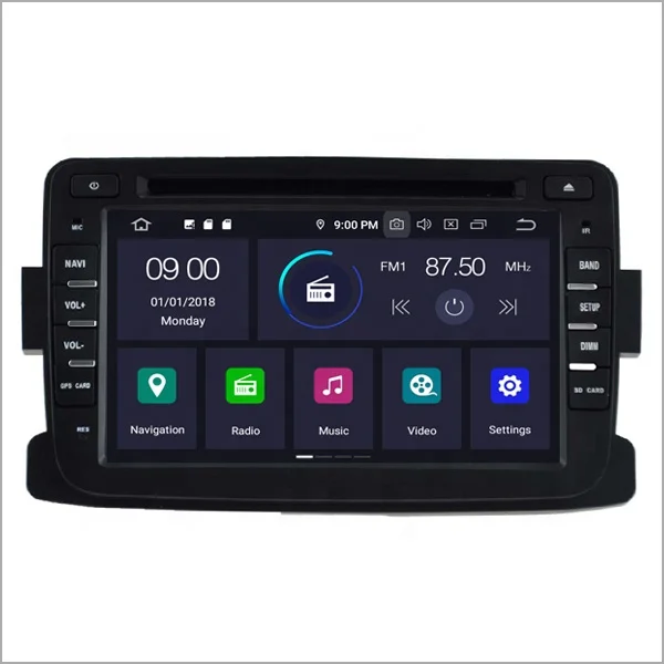 2 Din Car stereo with reverse camera 7' Touch Screen Android 9.0 car dvd Player for RENAULT Dacia/Duster/Logan/Sandero/Dokker