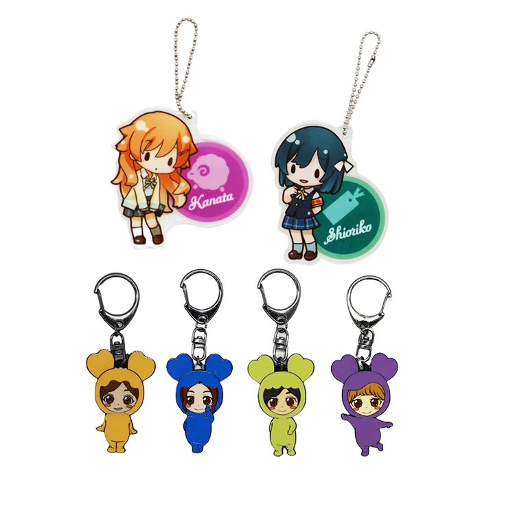 Custom Logo 2d Soft Pvc Plastic Keychain Metal Gift Anime Rubber Key Chain 3d Silicone Rubber Key Ring Rubber Pvc Keychain
