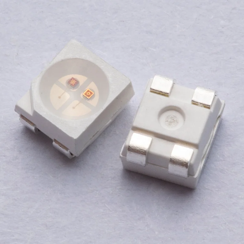 PLCC4 smd led 4 pins 3528 smd led without lens 120 degree dual color traffic light smd led