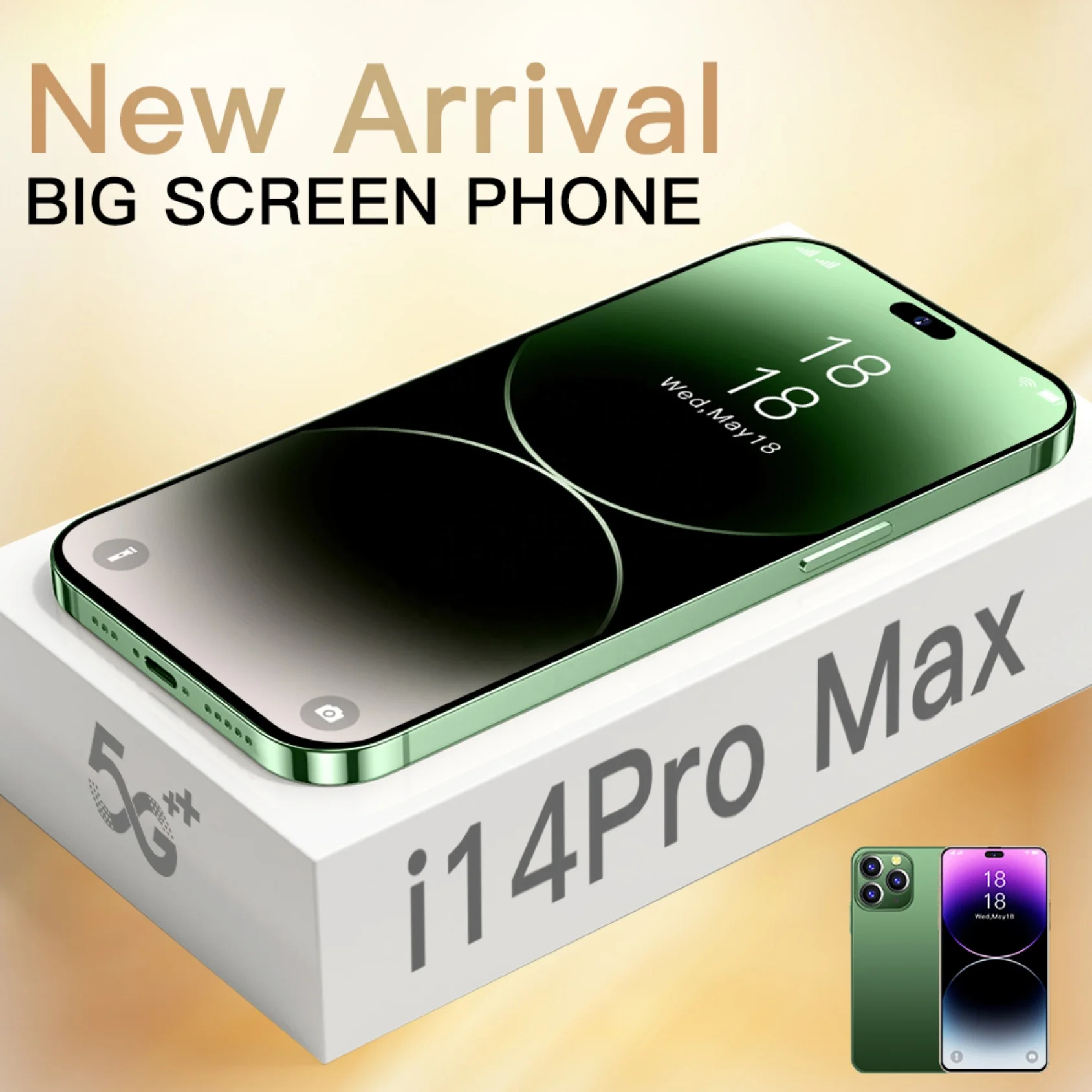 Wholesale Global 5G i14 Pro Max Smartphone 6.8 inch Dynamic Island Screen 16GB 1TB Dual Sim Android Student Mobile Phone