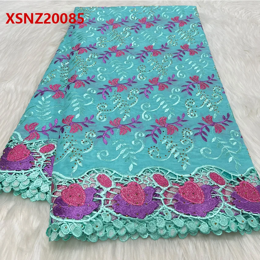 Material Rhinestone swiss cotton fabric For Sewing Men Wedding Party Dresses