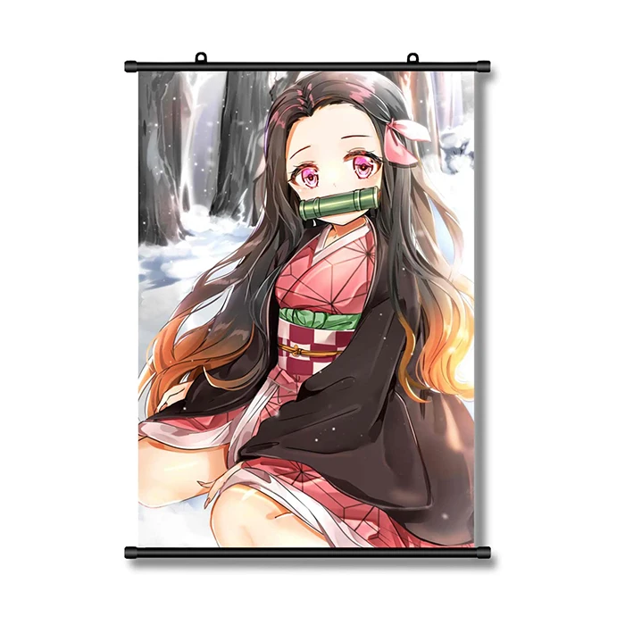 Custom Anime Poster Wall Scroll Demon Slayer Corps Hanging Paintings Wall Art Decor Scroll