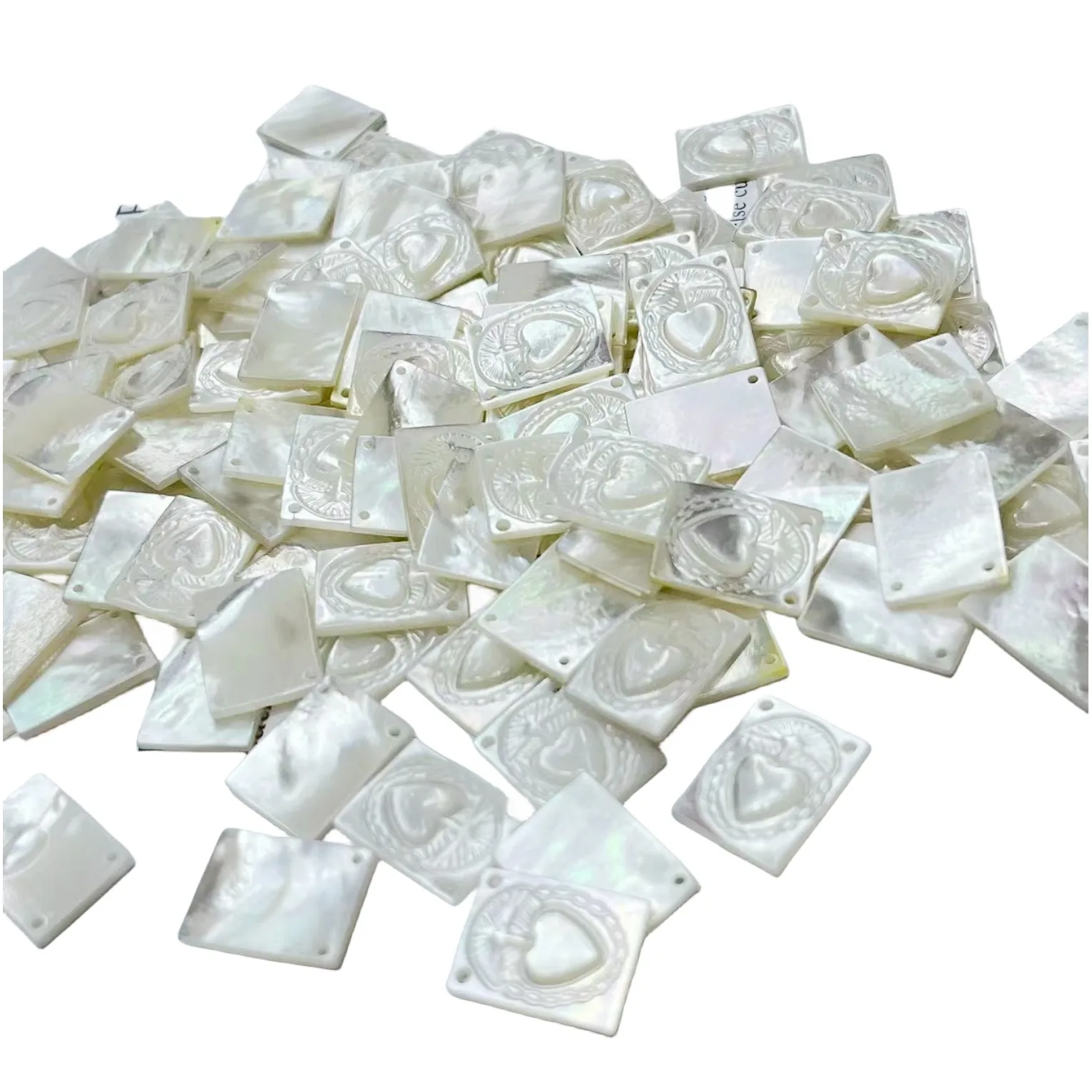 Religious Belief Mother Of Pearl Jesus Virgin Mary Guadalupe Hand Carved Saint Maria White shell bead for DIY jewelry Necklace