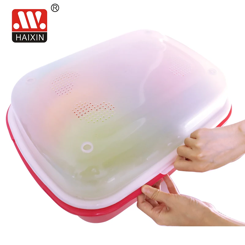 15L Dish Drying Rack with Lid Cover and Drain Board