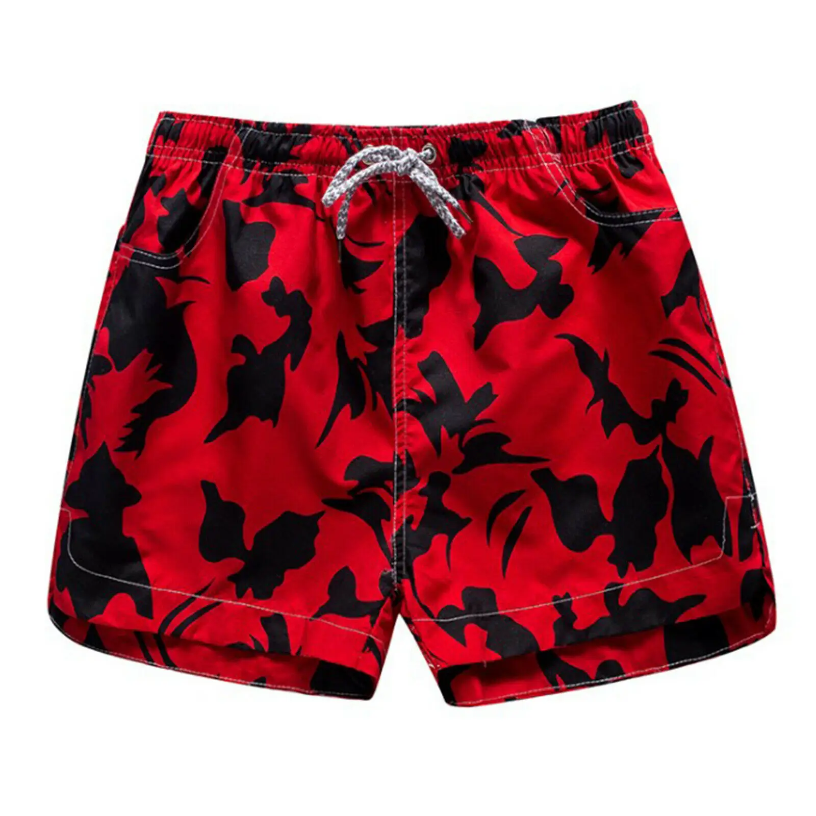 Мужские и женские пляжные плавки, полноцветные шорты с принтом и карманами