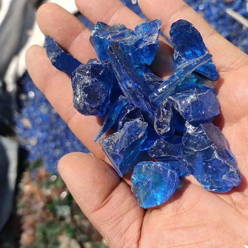 Glass colored stones fish tank Decorative Colored Sand Aquarium bottom gravel