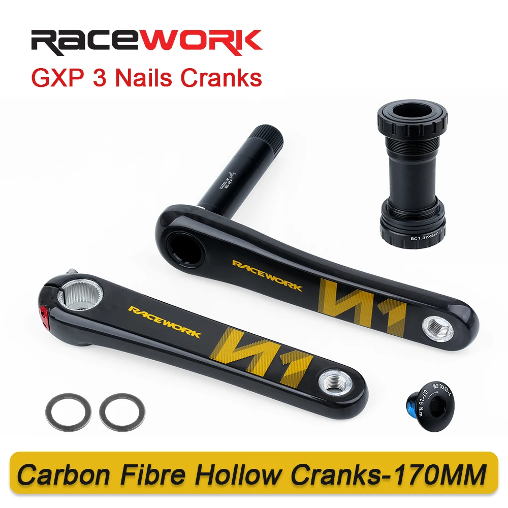 RACEWORK углеродное волокно дорожный Шестеренчатый диск GXP полый встроенный коленчатый ключ 10/11S модифицированный