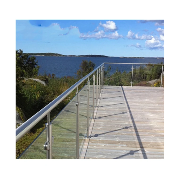 BNS Manufacture Frameless U-Slot Glass Railing with good price stainless steel handrail design indoor stairs handrails railing