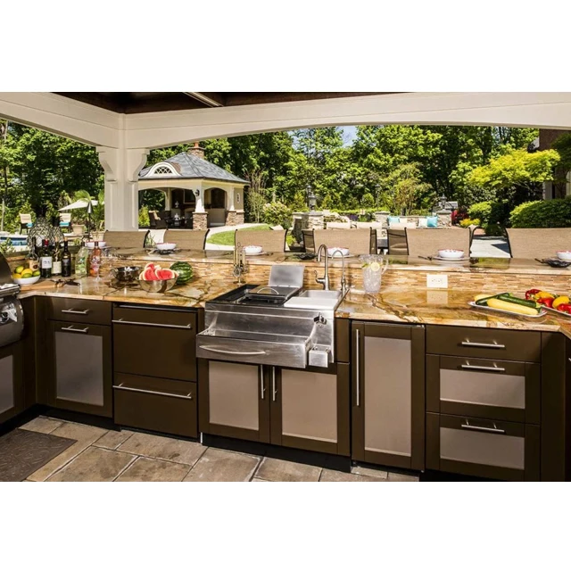 Waterproof Luxury For Garden design Built in bbq Outdoor Kitchen Cabinet
