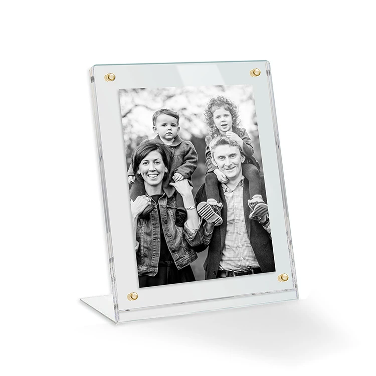8.5 x 11 Inch Acrylic Magnetic Photo Frame Lucite  Acrylic Block Photo Frame Transparent Plexiglass luxury photo frame