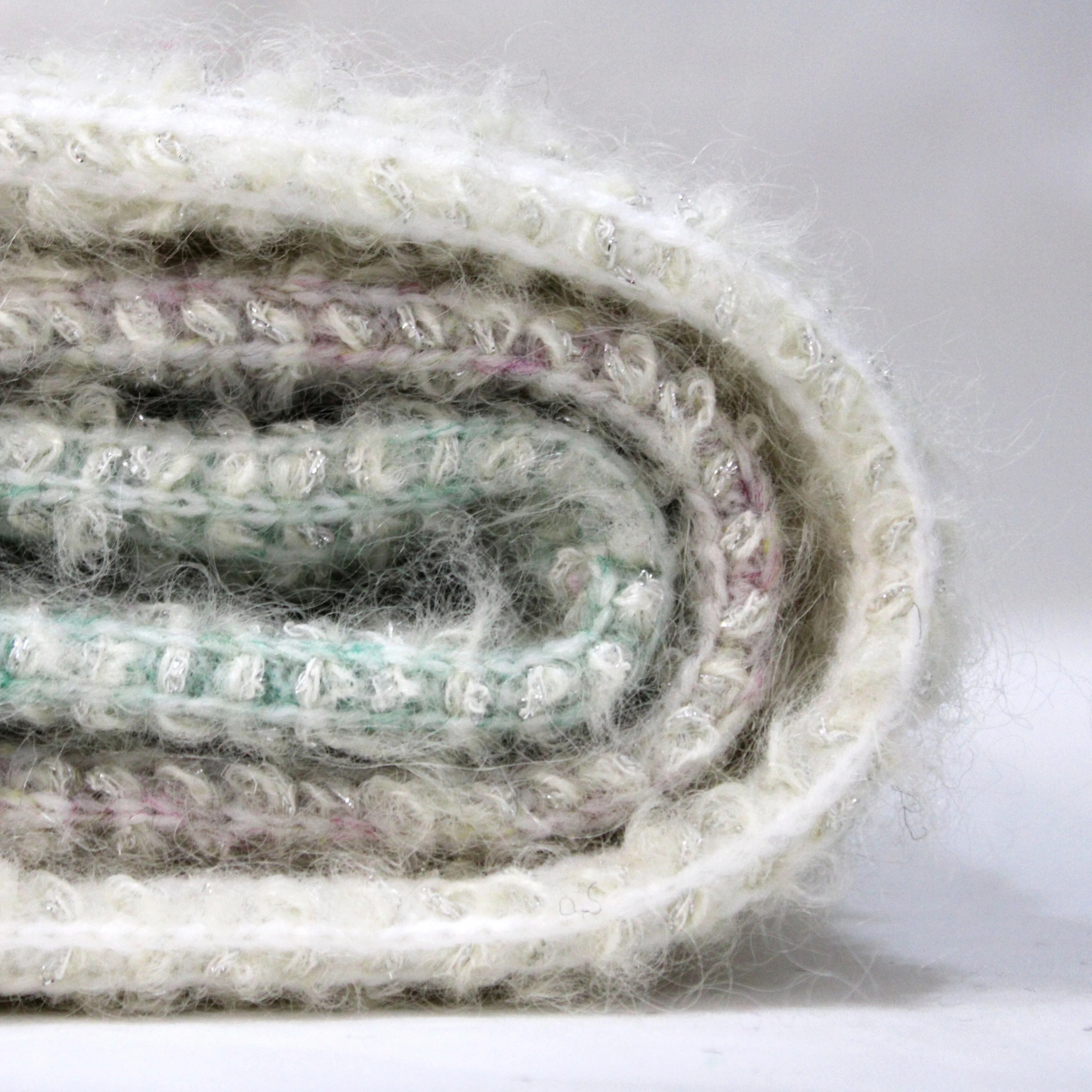 2023 New Arrivals Manufacture Best Selling Price High Quality Bright Silk Sliver Fancy Yarn Loop Wool Mohair Alpaca Knit Fabric