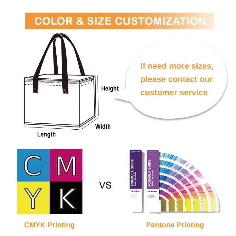 Recyclable Custom Logo Promotional Insulated Thermal Food Delivery Tote Non Woven Lunch Cake Ice Cream Cooler Bag
