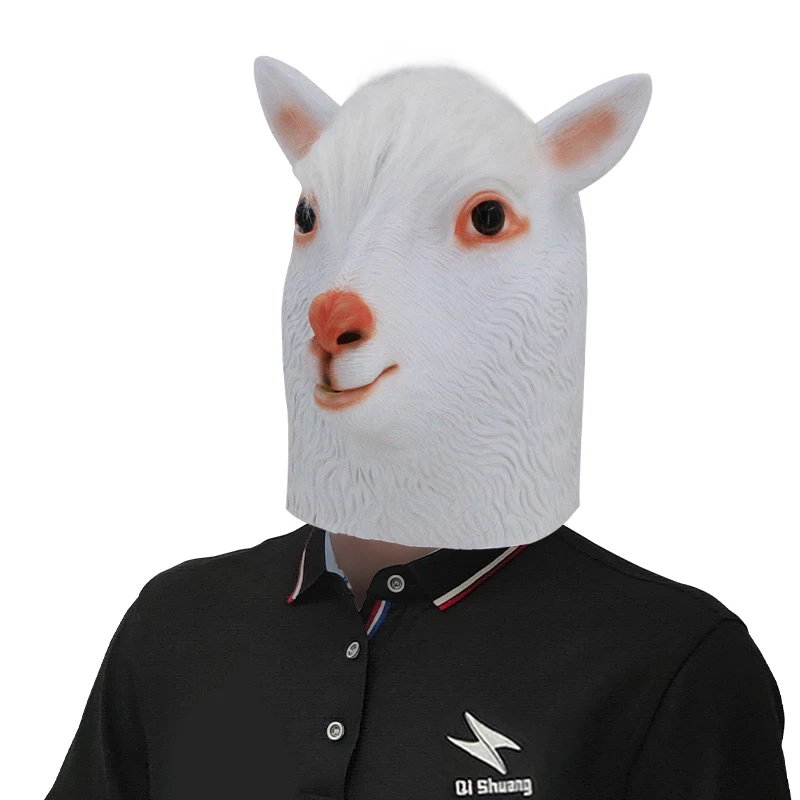 Halloween Novelty Sheep Animal Mask Funny Movie Cosplay Realistic Latex Goat Antelope Llama Party Animal Mask