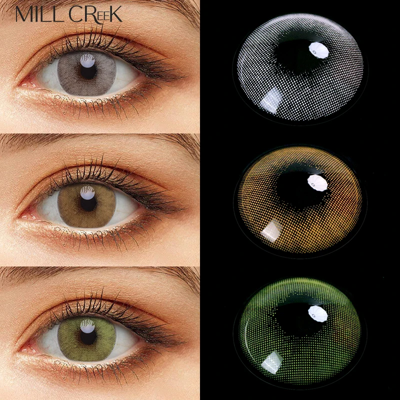 Годовые линзы для глаз mill creek дешевые контактные цветные Недорогие Одноразовые за один день