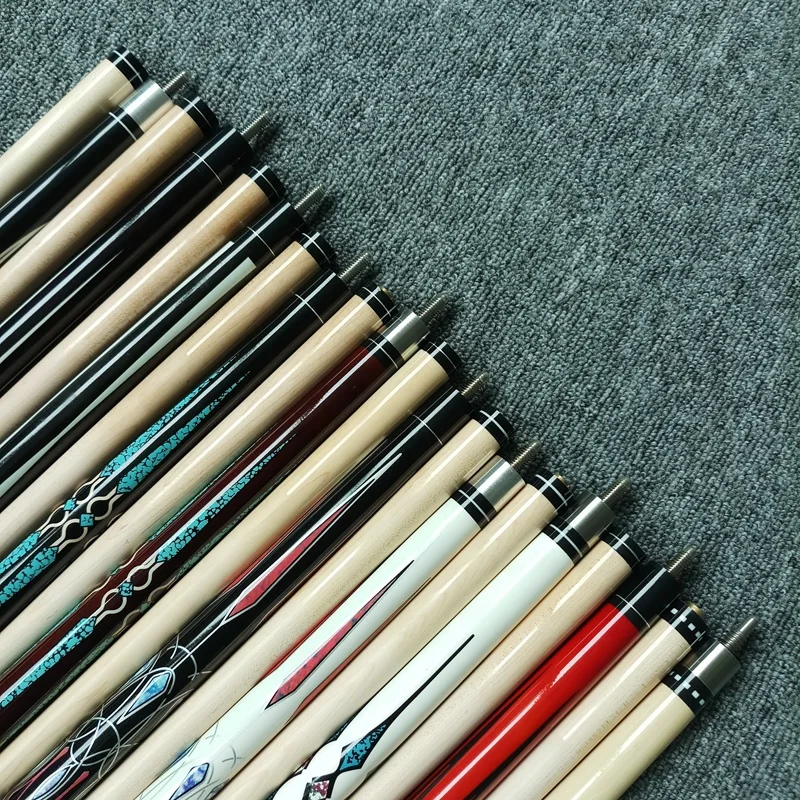 xmlivet Maple wood Pool cues 11.75mm/12.75mm/13mm Billiards cue sticks Cheap custom cues Professional Decal Cue lathe China