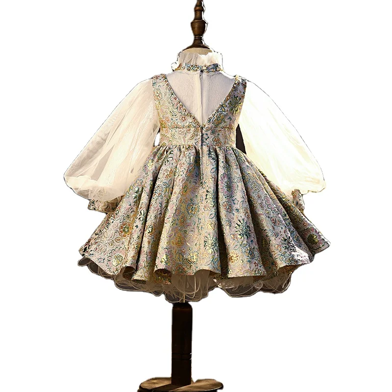 Baby girl  princess dress spring and summer new girl Lolita dress little girl Korean version birthday dress