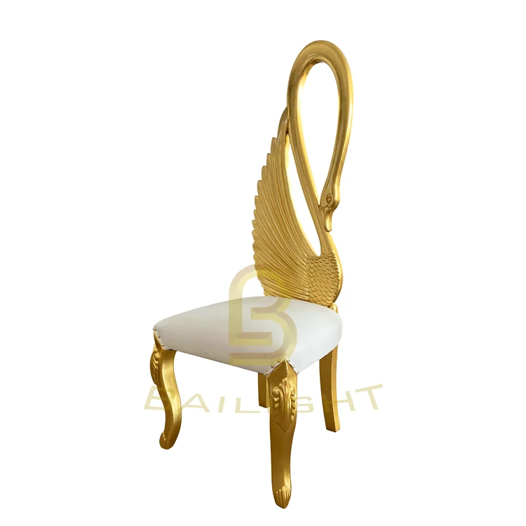 Luxury Wedding Furniture Swan Back King throne chair  For Sale
