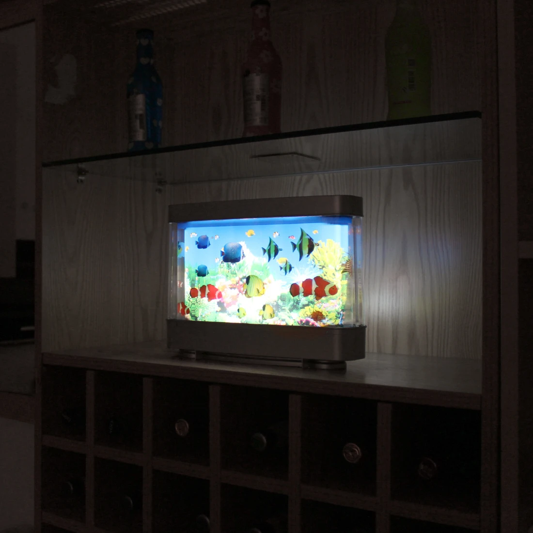 3D Discovery Kids Marine LED Lamp Rotating Ocean Aquarium Picture Motion Moving Lamp Night Light Tropical Fantasy fish light