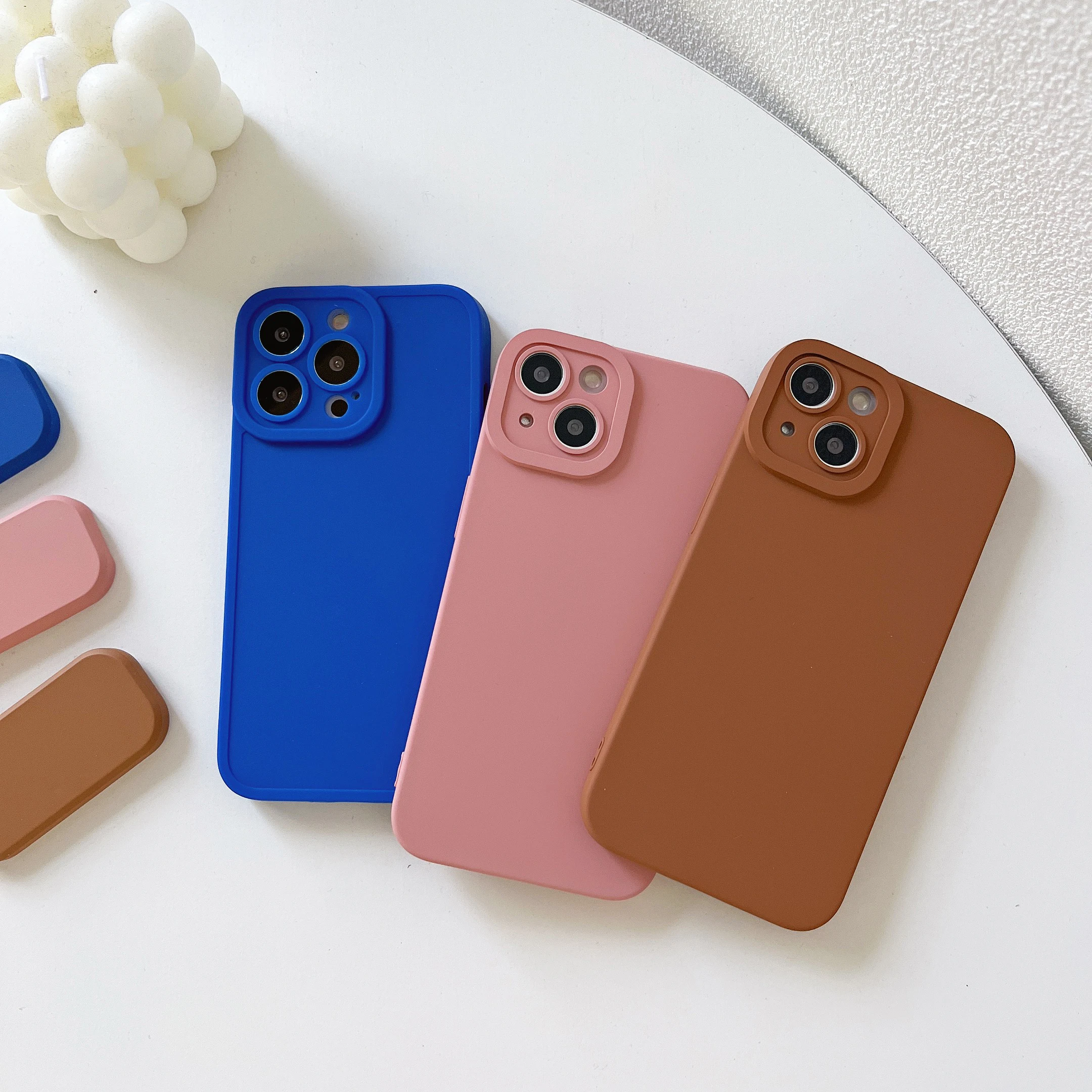 Противоударный матовый мягкий резиновый Тонкий чехол из ТПУ для телефона iPhone X XR 11 12 13 Pro