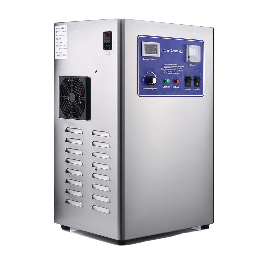 Qlozone industrial commercial portable led screen air purifier water treatment ozone machine ozone generator 10kg/h