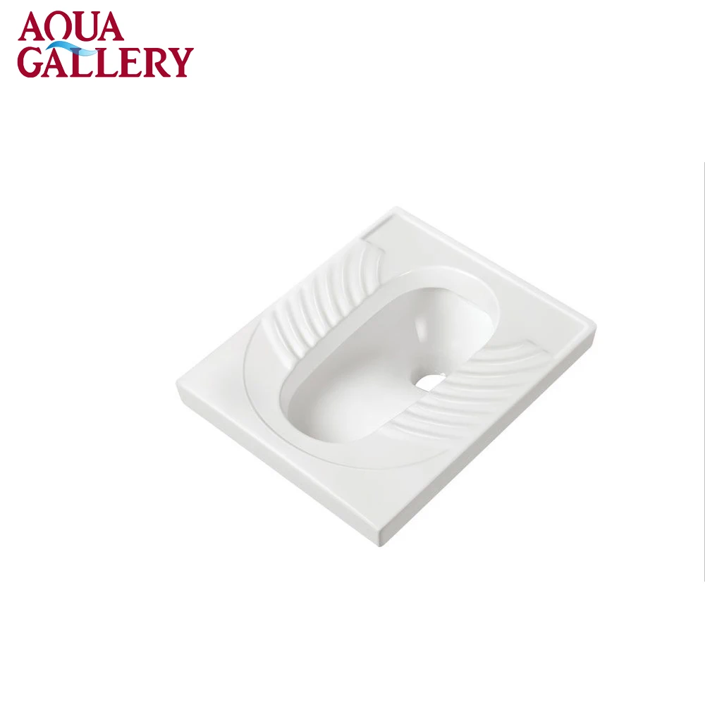 White Glazed Ceramic Sanitary Ware Squat Pan