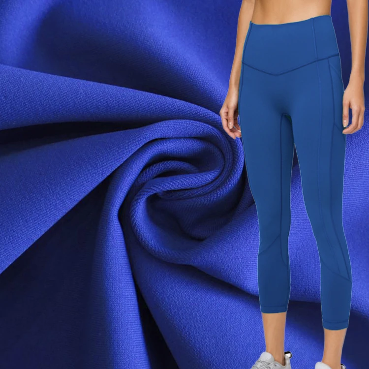 4 способа тянущиеся супер тонкие штаны для йоги 73/27 полиэстер спандекс запас ткани