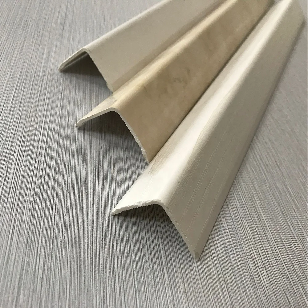 Wood Effect Plastic Pvc 25x25mm Rigid Angle Cover Trim For Wall Panels