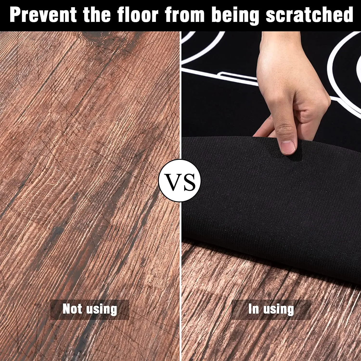 2022 New Design Full Color Custom Size Chair Mat Rubber Floor Mats Waterproof Computer Gaming Carpet Hardwood Chair Mat