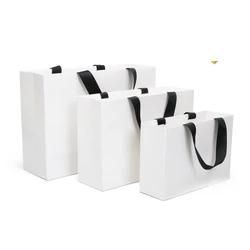 Custom Luxury Clothing Retail Pink Gift Bag Shopping Packaging Paper Bags with your own logo For Clothes