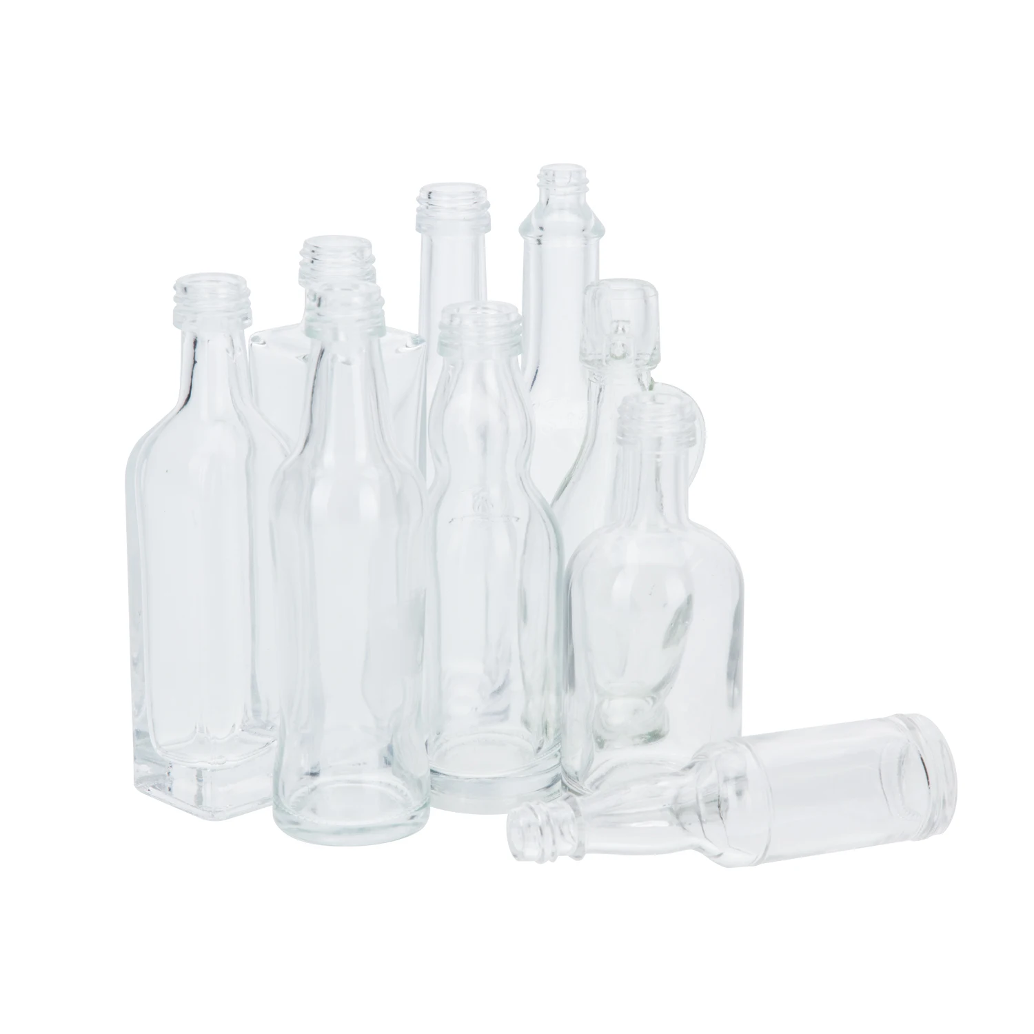 Wholesale Popular 250ml 350ml Mini Glass Jar Bottle Juice Milk Tea Glass Bottle Clear transparent Glass Bottle
