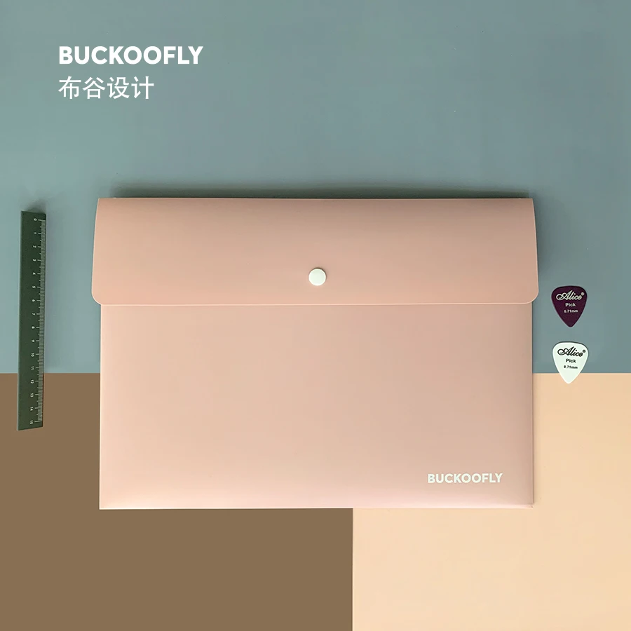 School Office supplies stationery filing products Morandi Color Letter Shape A4 plastic File Document bag