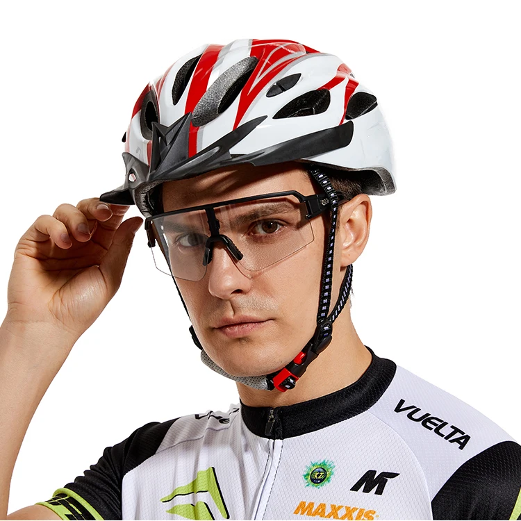 Man Road Bike Sport Sun Glasses Half Frame Cycling Sunglasses Clear Photochromic Sunglasses For Cycling
