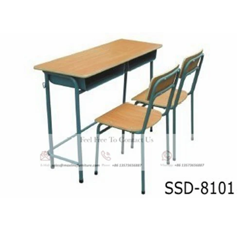 Modern School Furniture College Classroom Desk And Bench Library Student Table and Chair Sets