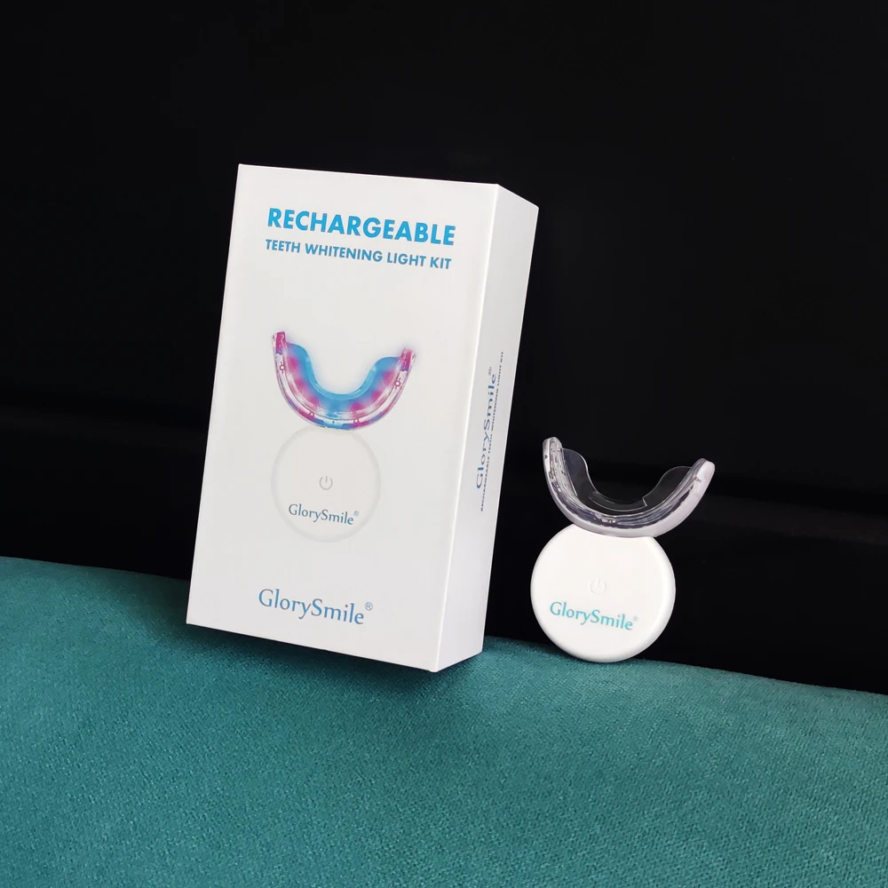 Rechargeable CE Certified Newest Patented Tooth Whitening LED Light Home Kit with Wireless Induction Charger Technology