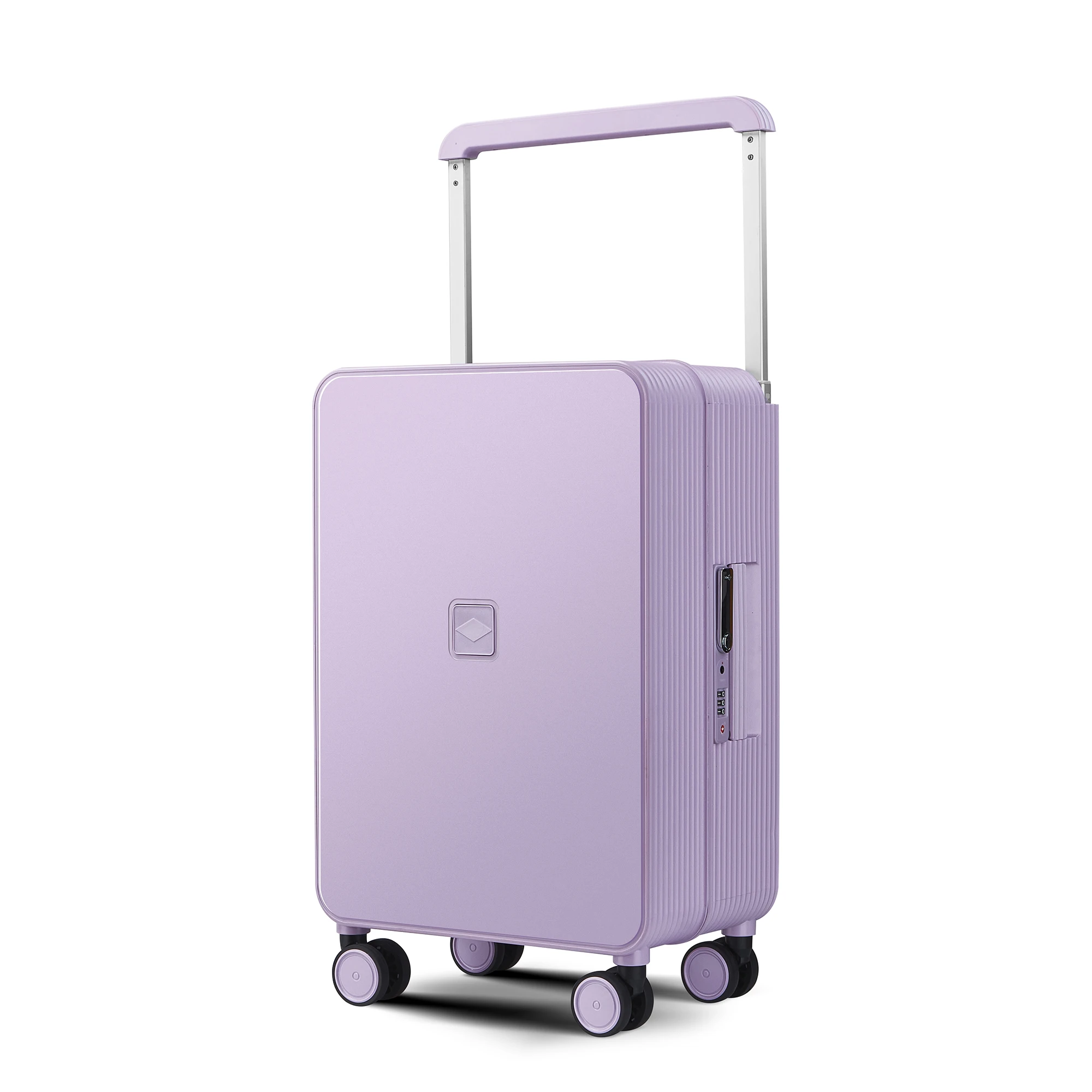 Premium Wide Trolley Luggage Airline Approved Carry on Suitcase 20 inch PP Aluminum Frame Baggage with TSA Lock