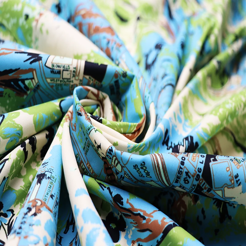 Wholesale Digital Printing Flower Style Habijabi  Viscose  Rayon Fabric For Dress