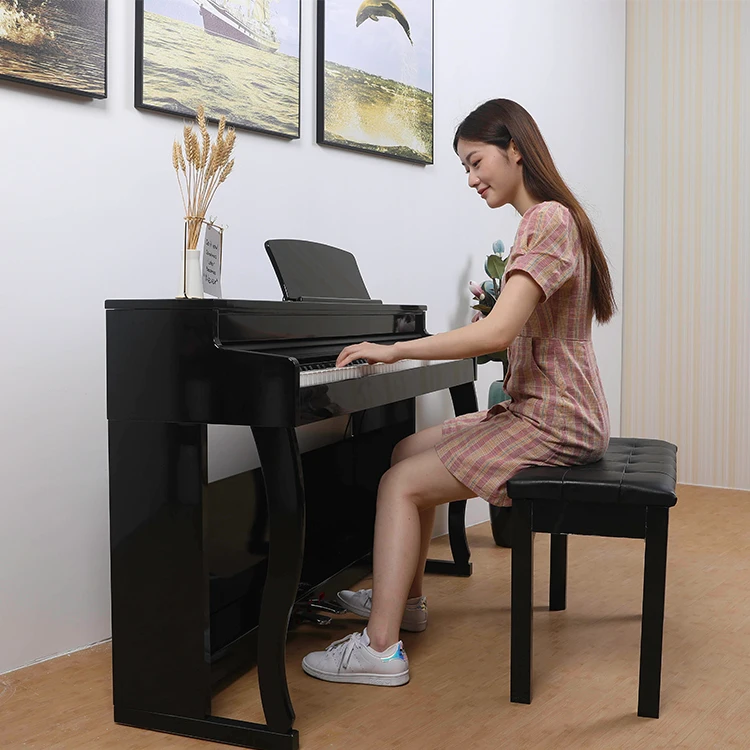 Black Digital Keyboard Bass Piano 88 Keys