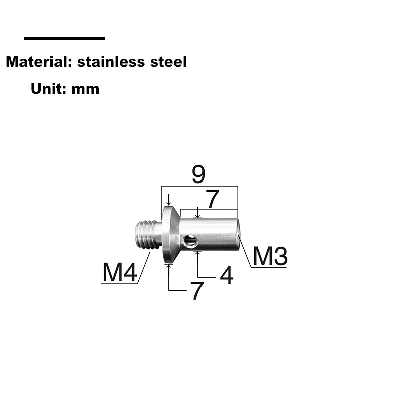Factory direct transfer thread adapter non standard custom M2M3M4M5 styli thread adapter
