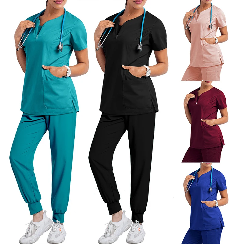 In Stock nurses uniform hospital spandex diney workwear maternity greys anatomy antifluidos xxs scrubs for women uniforms