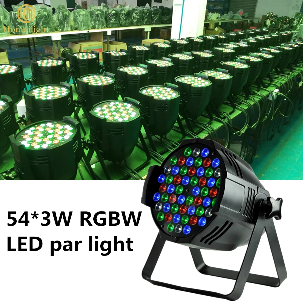 High Bright 18pcs 24pcs Led Par Can Light 54pcs 3w Par Led RGBW DMX DJ Stage Decoration Light for Church