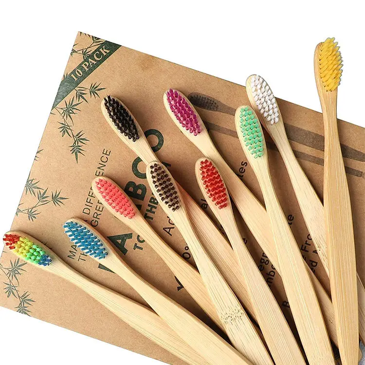 Free Sample 100% biodegradable eco friendly cepillo de bambu natural organic adult brosse a dent bamboo toothbrush