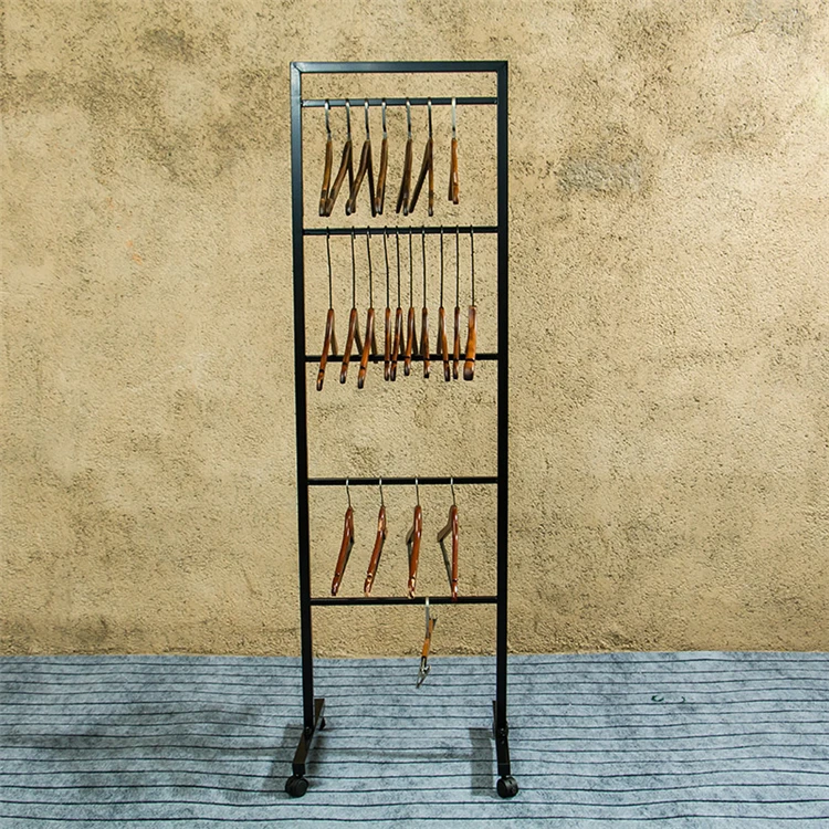 Modern Hotel Stainless Steel Fixed Bath Towel Bar Black Multi-layer Bathroom Towel Rack With Wheels