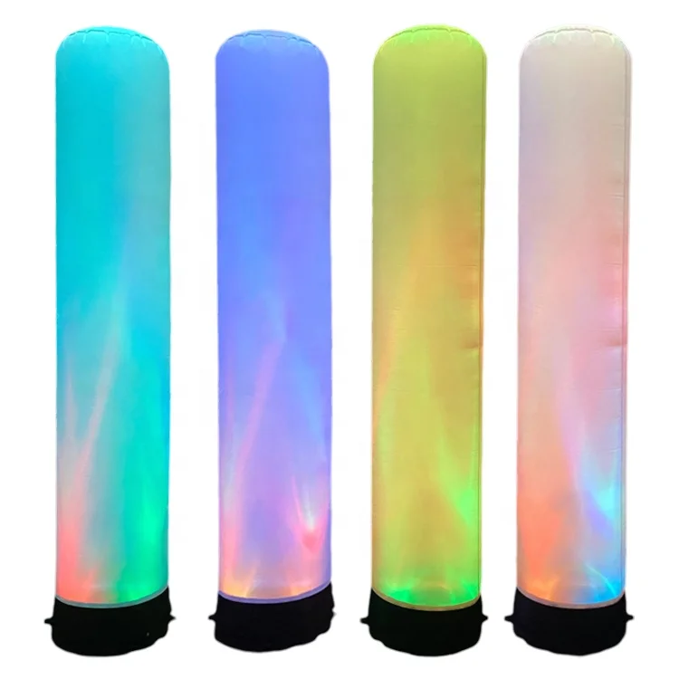 Custom Logo LED Lighting inflatable pillar, inflatable light tube, lighting inflatable column for advertising