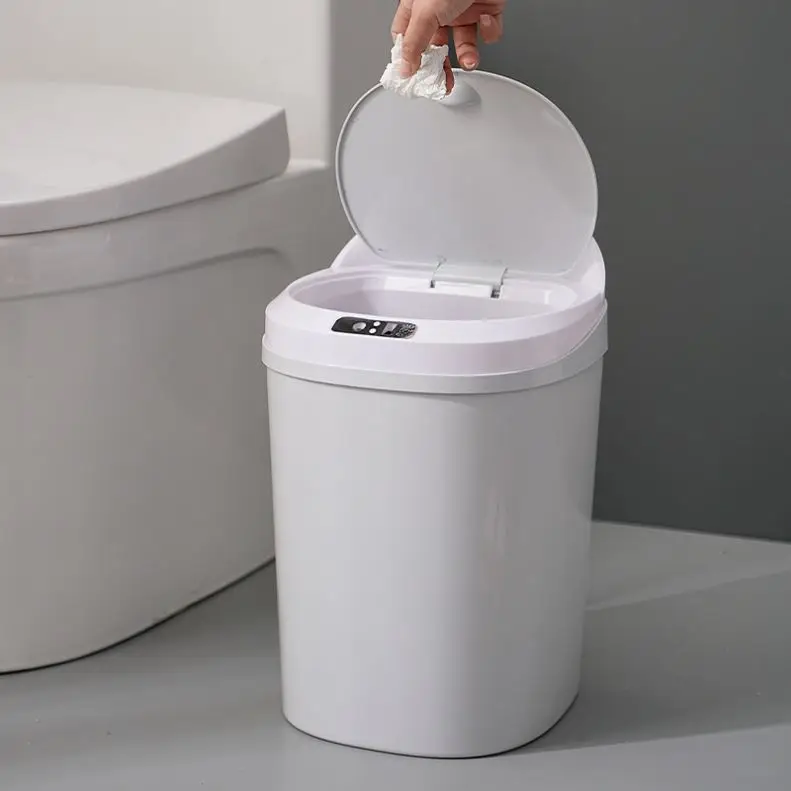Induction Sensor Recycle Bin Auto Automatic Self Sealing Trash Can Lixeira Inteligente Bote De Basura Poubelle Automatique