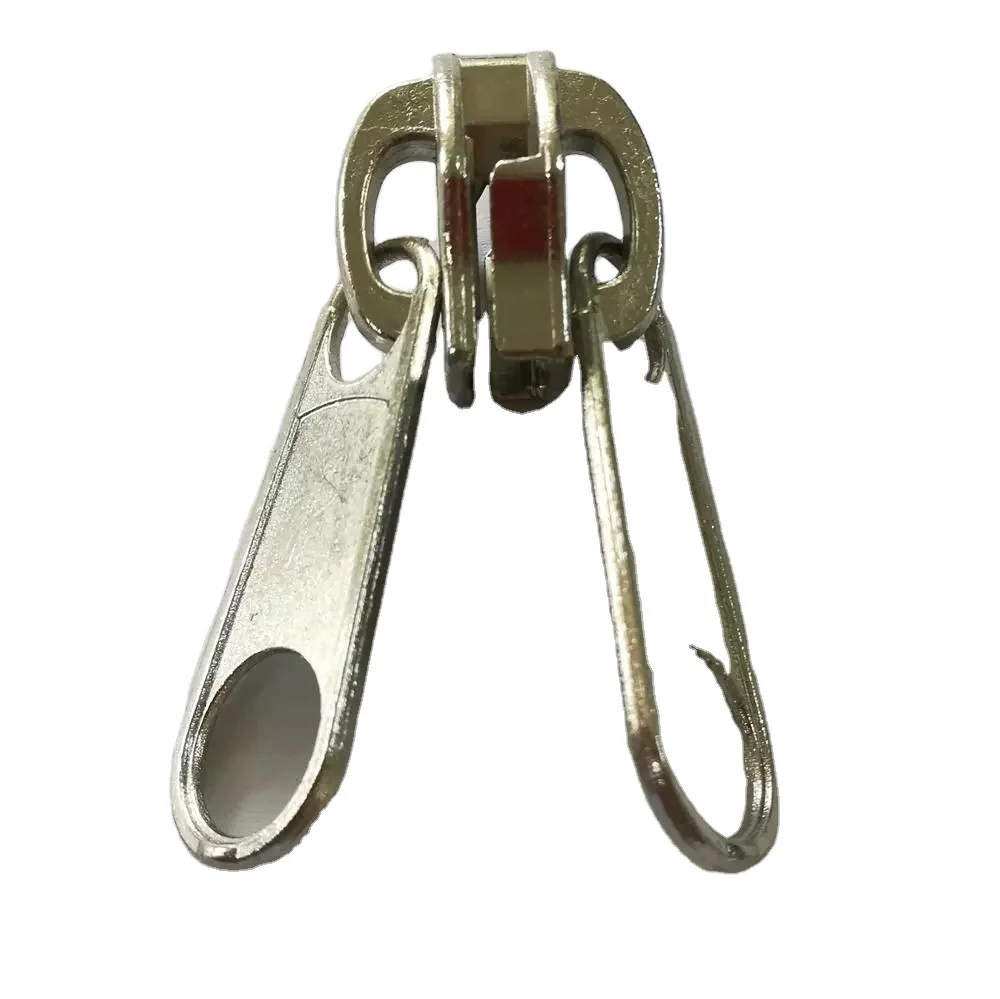 Professional Factory Made  Slide Fasteners  #10 Two Side Double Puller Metal Zipper Slider For Big Nylon Zipper