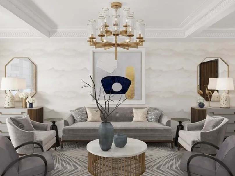 American Modern Minimalist Pendant Light Luxury Ice Cracked Cylinder Glass Classic Living Dining Room Lamp Copper Chandelier